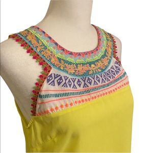 KARLIE Boho sheer sleeveless  top